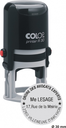 tampon rond COLOP Printer R 30 - 5 lignes 