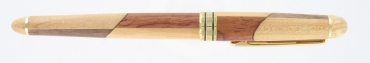 stylo roller luxe en bois de marqueterie gravé et personnalisé 