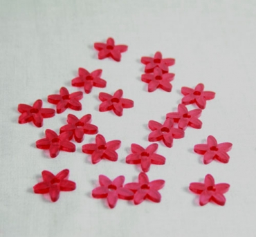 décoration de table fleur plexiglas rouge 2 cm (sachet de 20 pièces)