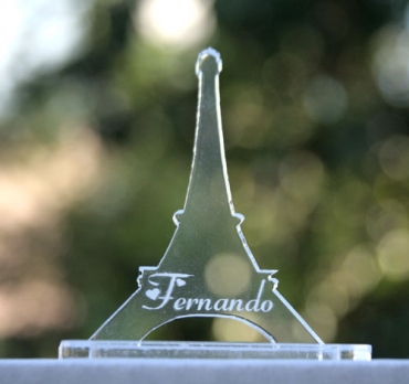  marque place gravé et personnalisé : Tour Eiffel
